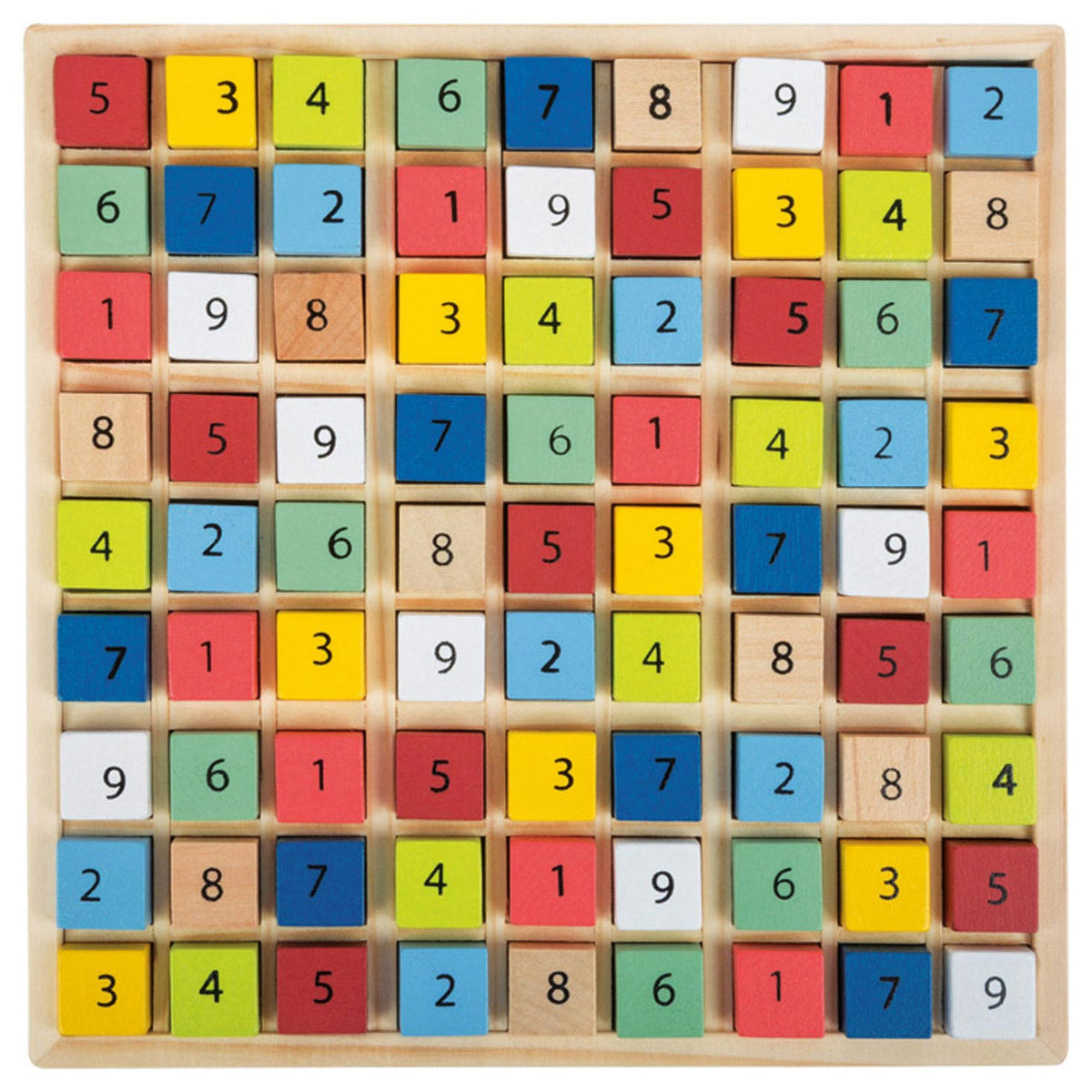 Mała stopa - drewniany kolor gry sudoku, 82dlg.