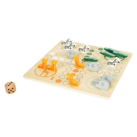 Mała stopa - drewniane safari z grą ludo