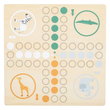 Mała stopa - drewniane safari z grą ludo