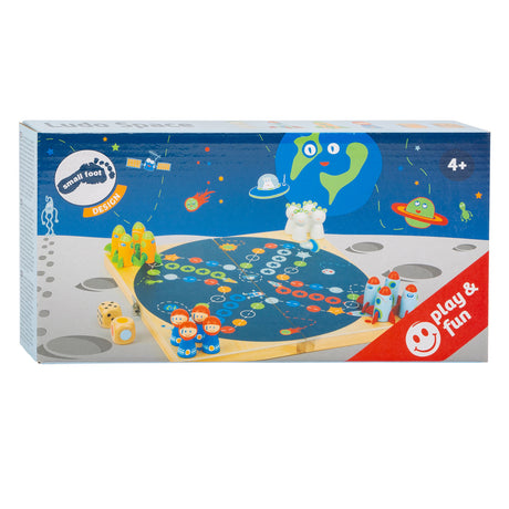 Mała stopa - drewniana gra ludo w przestrzeni