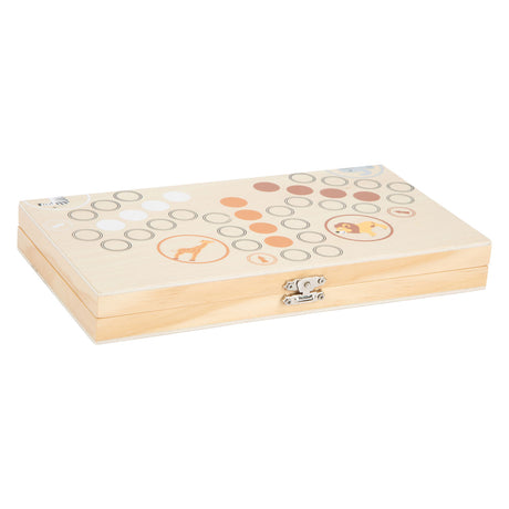 Mała stopa - drewniane safari z grą ludo - 6 graczy