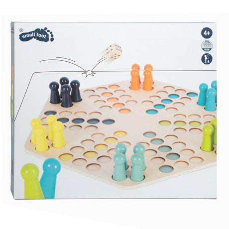 Mała stopa - drewniana gra ludo - 6 graczy