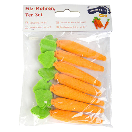 Mała stopa - filcowe marchewki do zabawek, 7szt.