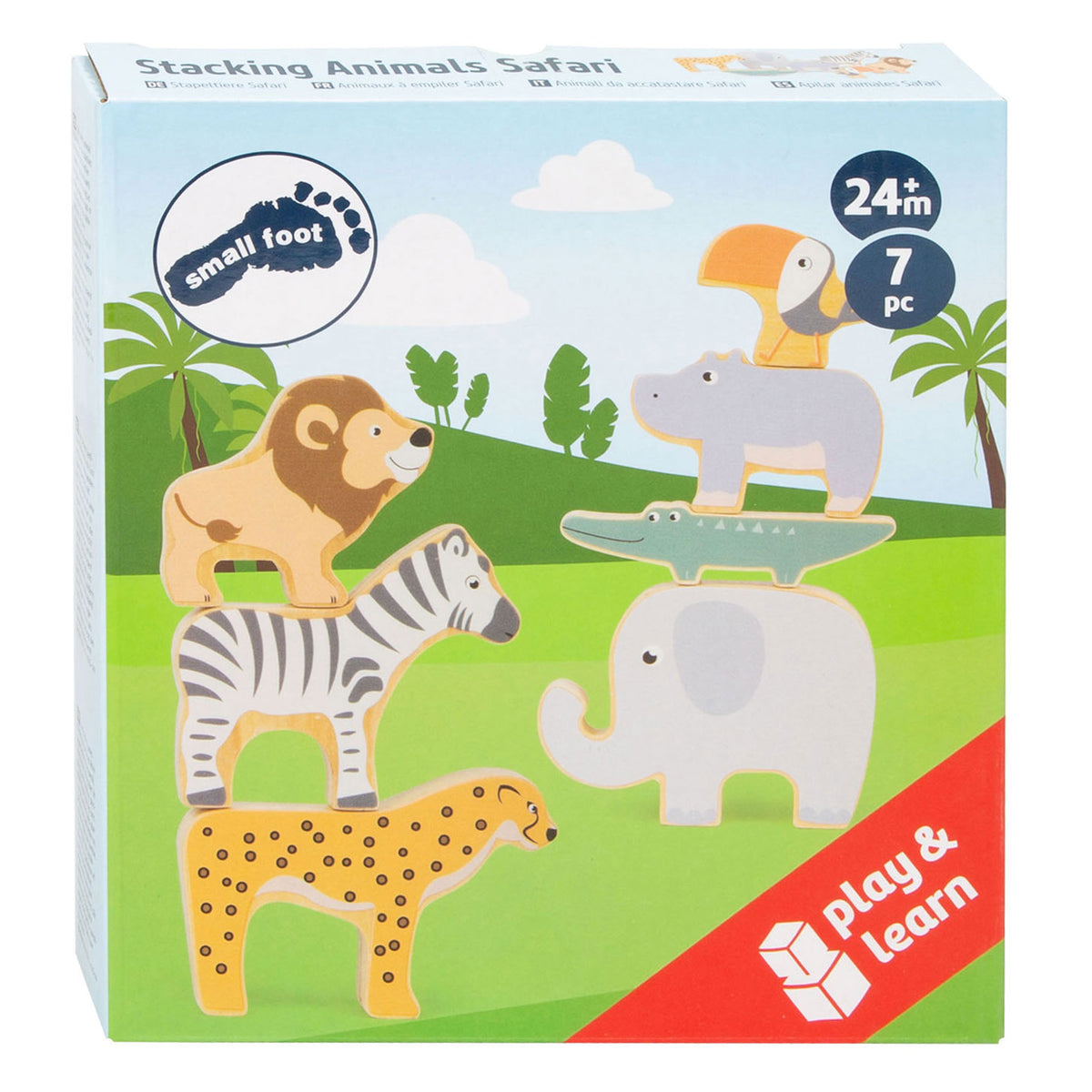 Mała stopa - drewniana gra safaridier, 7dlg.