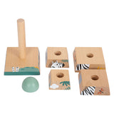 Mała stopa - safari z wieżą składaną, 6 szt.