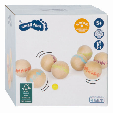 Mała stopa - drewniany Jeu de Boules, 9dlg.