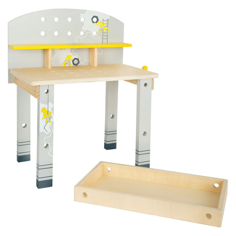 Mała stopa - drewniany bench warsztatowy Compact Miniwob, 34dlg.