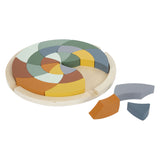 Mała stopka - drewniane puzzle safari okrągłe, 24 szt.