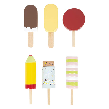 Mała Stopka - lody drewniane świeże ze stojakiem, 7 sztuk.