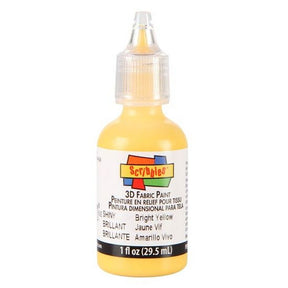 Bazgroły • Farba tekstylna 3D błyszcząca 29,5ml jasnożółta