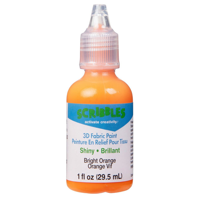 Bazgroły • Farba tekstylna 3D błyszcząca 29,5ml pomarańczowa