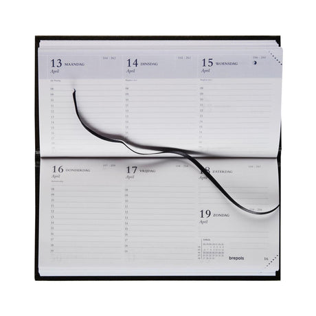 Agenda Brepols brprint lima czarny krajobraz 2026 7 dni na 2 strony czarny