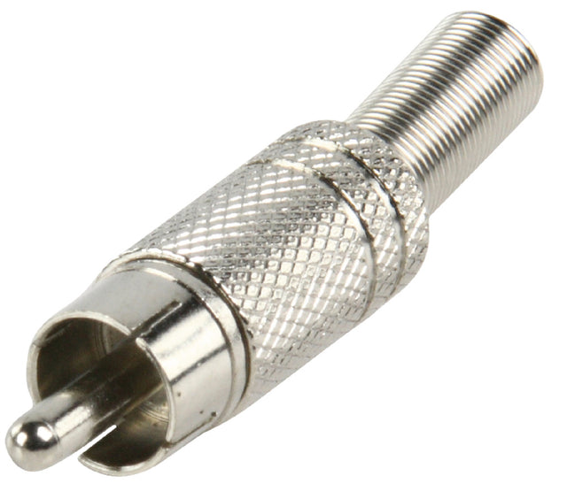 Valueline cc-010 wtyk rca + prt. metal złocony na czerwono