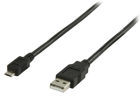 Valueline vlcp60500b10 kabel USB 2.0 USB A męski - USB Micro B męski kabel 1,00 m czarny