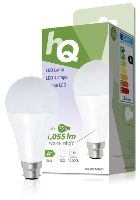 Żarówka LED HQ LB22A67001 A67 B22 12W (75W)