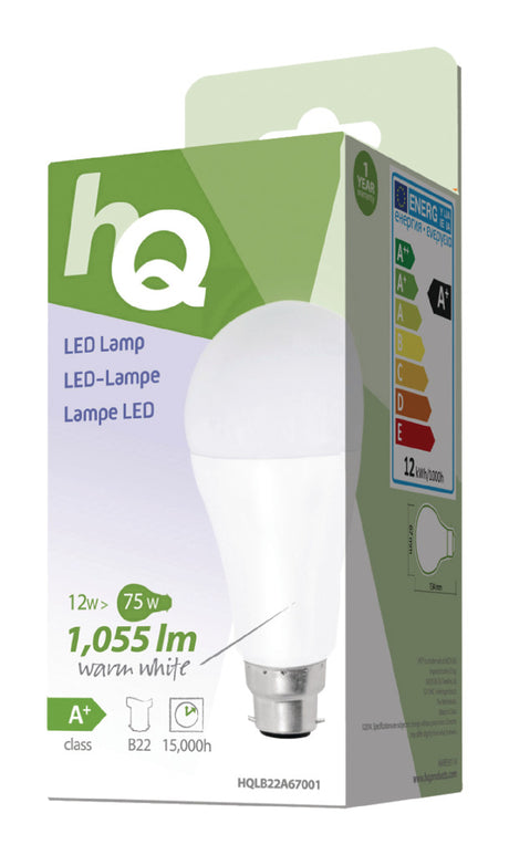 Żarówka LED HQ LB22A67001 A67 B22 12W (75W)