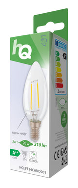 HQ LFE14CAND001 Żarówka LED Retro E14 Świeca 2W 210LM 2700K