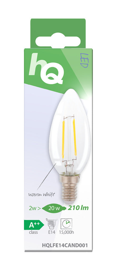 HQ LFE14CAND001 Żarówka LED Retro E14 Świeca 2W 210LM 2700K