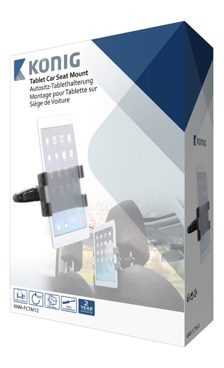K ouml;nig knm-fctm12 uchwyt samochodowy na tablet 360 stopni; obrotowy i uchylny 0,7 kg
