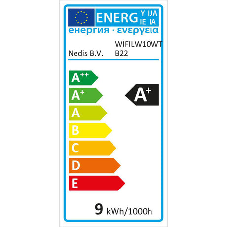 Nedis wifilw10wtb22 inteligentna żarówka LED Wi-Fi o barwie ciepłej do zimnej bieli b22