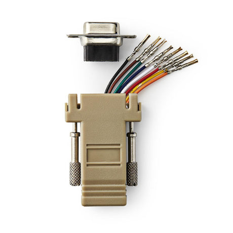 Nedis ccgp52820iv Adapter d-sub d-sub 9-pinowe żeńskie - rj45 (8p8c) żeńskie, kość słoniowa