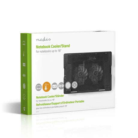 Podstawka pod notebooka Nedis nbcr200bk do 18, uniwersalna, czarna