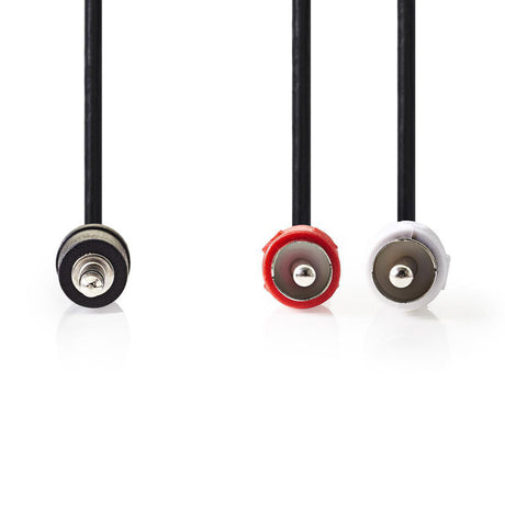 Nedis cagt22200bk15 stereofoniczny kabel audio 3,5 mm męski - 2x męski rca 1,5 m czarny