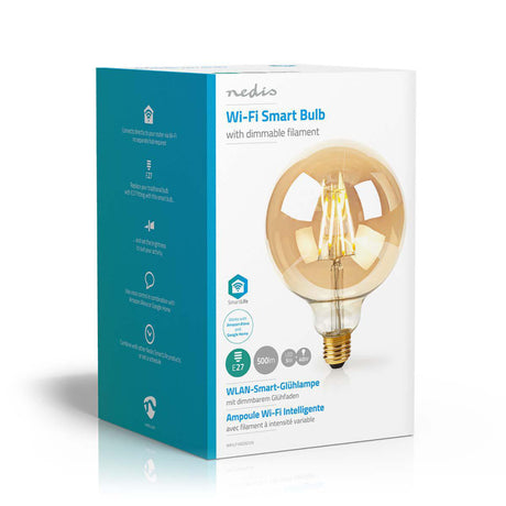 Nedis wifilf10gdg125 inteligentna lampa LED Wi-Fi z żarnikiem e27 125 mm 5 w 500 lm