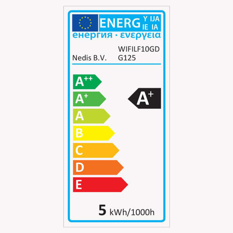 Nedis wifilf10gdg125 inteligentna lampa LED Wi-Fi z żarnikiem e27 125 mm 5 w 500 lm