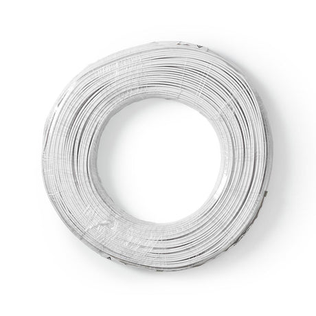 Kabel głośnikowy Nedis cagw0500wt1000 2x 0,50 mm2 100 m opakowanie foliowe biały