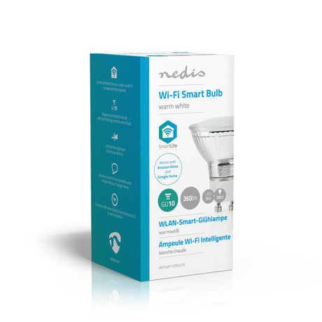 Inteligentna lampa LED Nedis Wifilw11crgu10, ciepła, biała, Gu10