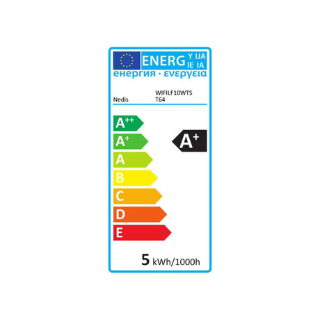 Nedis wifilf10wtst64 inteligentna żarówka LED Wi-Fi e27 st64 5 w 500 lm