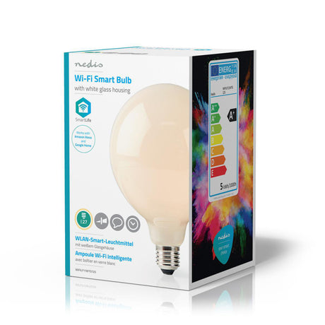 Inteligentna żarówka LED Nedis WiFiLF11WTG125 WiFi E27 125 mm 5 W 500 lm Biała