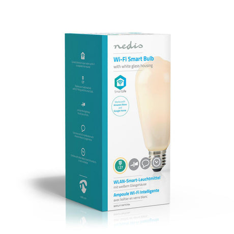 Nedis wifilf11wtst64 inteligentna lampa LED Wi-Fi e27 st64 5 w 500 lm biała