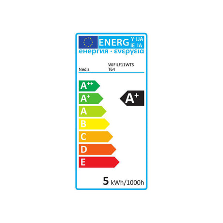Nedis wifilf11wtst64 inteligentna lampa LED Wi-Fi e27 st64 5 w 500 lm biała