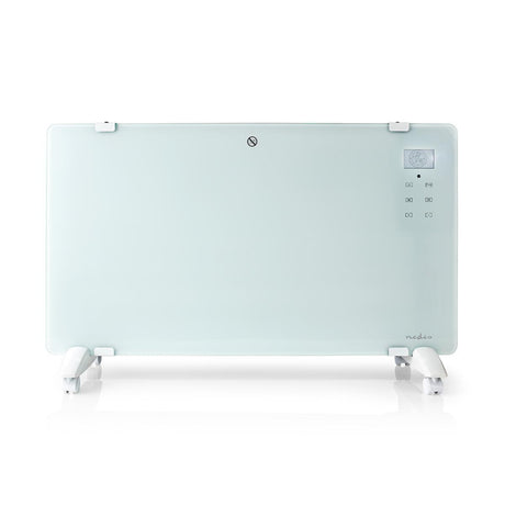 Nedis WiFiHTPL20FWT Inteligentny grzejnik konwektorowy z termostatem WiFi Szklany panel przedni 2000W biały