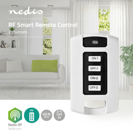 Inteligentny pilot Nedis RFRC220WT RF 2 kanały