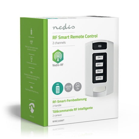 Inteligentny pilot Nedis RFRC220WT RF 2 kanały