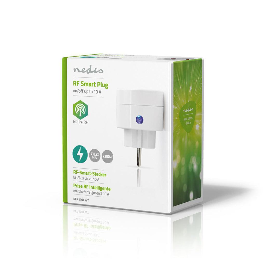 Nedis rfp110fwt inteligentna wtyczka rf on off schuko typ f 2300 w