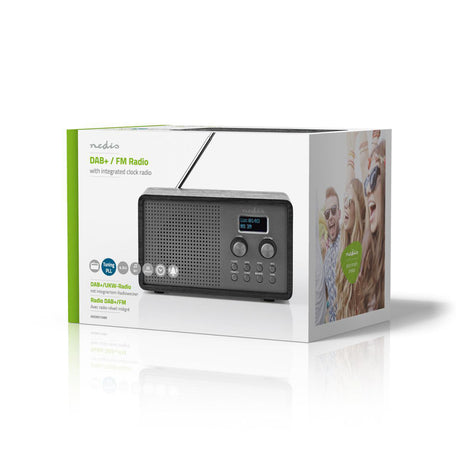 Nedis RDDB5110BK Radio DAB+ 4,5 W FM Zegar Funkcja budzika Czarny