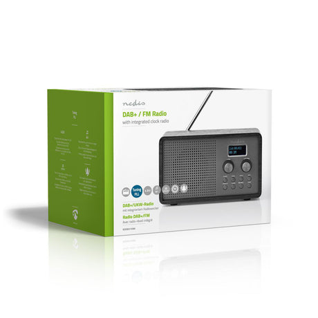 Nedis RDDB5110BK Radio DAB+ 4,5 W FM Zegar Funkcja budzika Czarny
