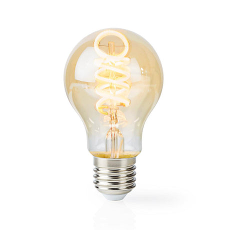 Nedis WiFilt10GDA60 WiFi Żarówka LED o barwie ciepłej do zimnej, biała Twisted E27 A60 5,5 W 350 lm