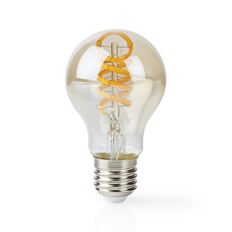 Nedis WiFilt10GDA60 WiFi Żarówka LED o barwie ciepłej do zimnej, biała Twisted E27 A60 5,5 W 350 lm