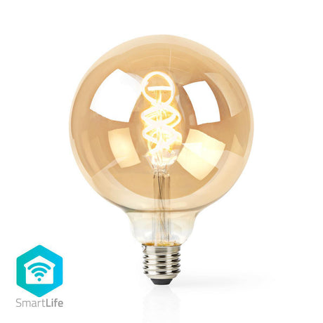 Nedis Wi-Fi LT10GDG125 Wi-Fi Żarówka LED o barwie ciepłej do chłodnej bieli E27 G125 5,5 W 350 lm