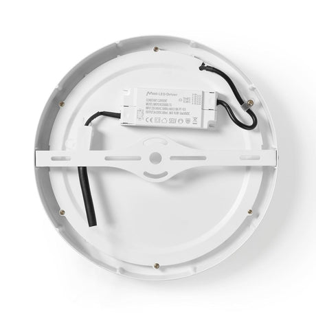 Inteligentna lampa sufitowa Nedis wifilaw20wt Wi-Fi okrągła oslash; 30 cm od ciepłej do chłodnej bieli 1200 lm 18 w smukłym aluminium