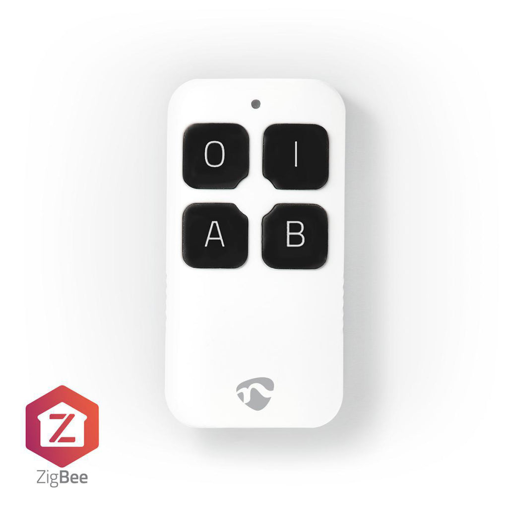 Inteligentny pilot Nedis Zbrc10wt Zigbee z 4 przyciskami i baterią w kolorze białym