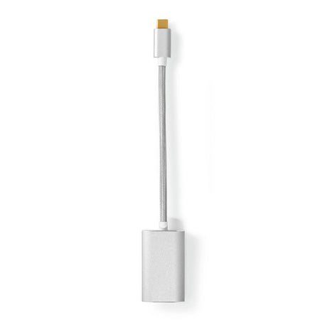 Nedis cctb64680al02 adapter USB USB 3.2 gen 1 handel USB typu C; handel męskim hdmi; złącze 0,20 m okrągła, pozłacana dzianina nylonowa, srebrna osłona skrzynki okiennej
