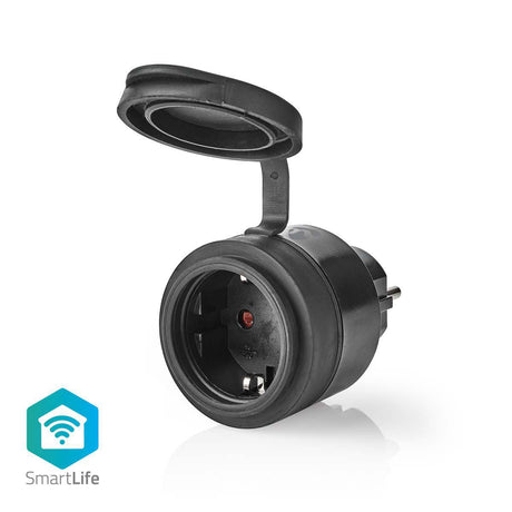 Nedis wifipo110fbk smartlife inteligentna wtyczka wifi ip44 3680w czarna