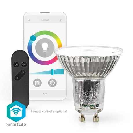 Nedis wifilrc10gu10 smartlife wielokolorowa lampa wi-fi gu10 345 lm 4,9 w rgb ciepła do chłodnej bieli android trade; iOS par16