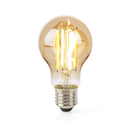 Nedis WiFiLRF10A60 Żarówka LED SmartLife Wi-Fi E27 806 lm 7 W Ciepłe Białe Szkło Android iOS Gruszka